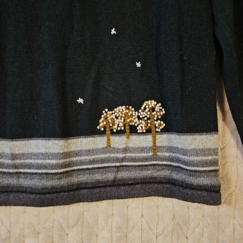 Cárdigan de Navidad de Colección Susan Bristol para Mujer S Bordado a Mano Santa Reno - Imagen 6 de 11