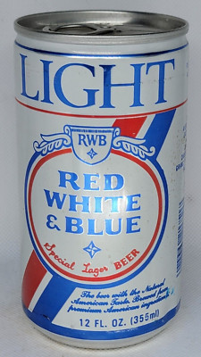 Red White & Blue Light Lager/RWB Brewing Co. ~ Alum 12oz. Can ~ Empty ~ USA ~ 01