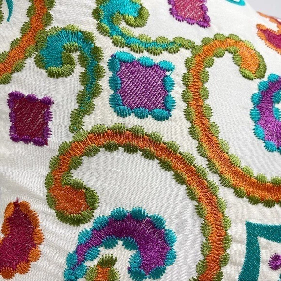 Safavieh Calycopis Goldenrod абстрактный цветочный вышитые подушки комплект из 2 новый - Изображение 3 из 4