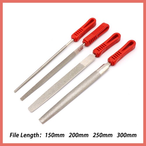 Juego de limas de diamante de 6"-12" limas de microdiamante limas de llave redondas semicirculares planas - Imagen 1 de 7