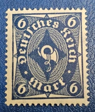 Stamp Germany Deutsches Reich 6 Mark 1922 Post Horn Mi. Nr. 228 P [🇩🇪36075]