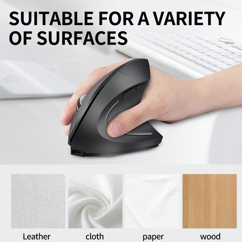 Ergonomic Vertical Wireless Rechargeable Mouse - Enhance Your Comfort and Produc - Picture 8 of 10