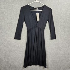 URBAN OUTFITTERS Women's Black V-Neck 3/4 Sleeve Casual Dress Size XS NEW