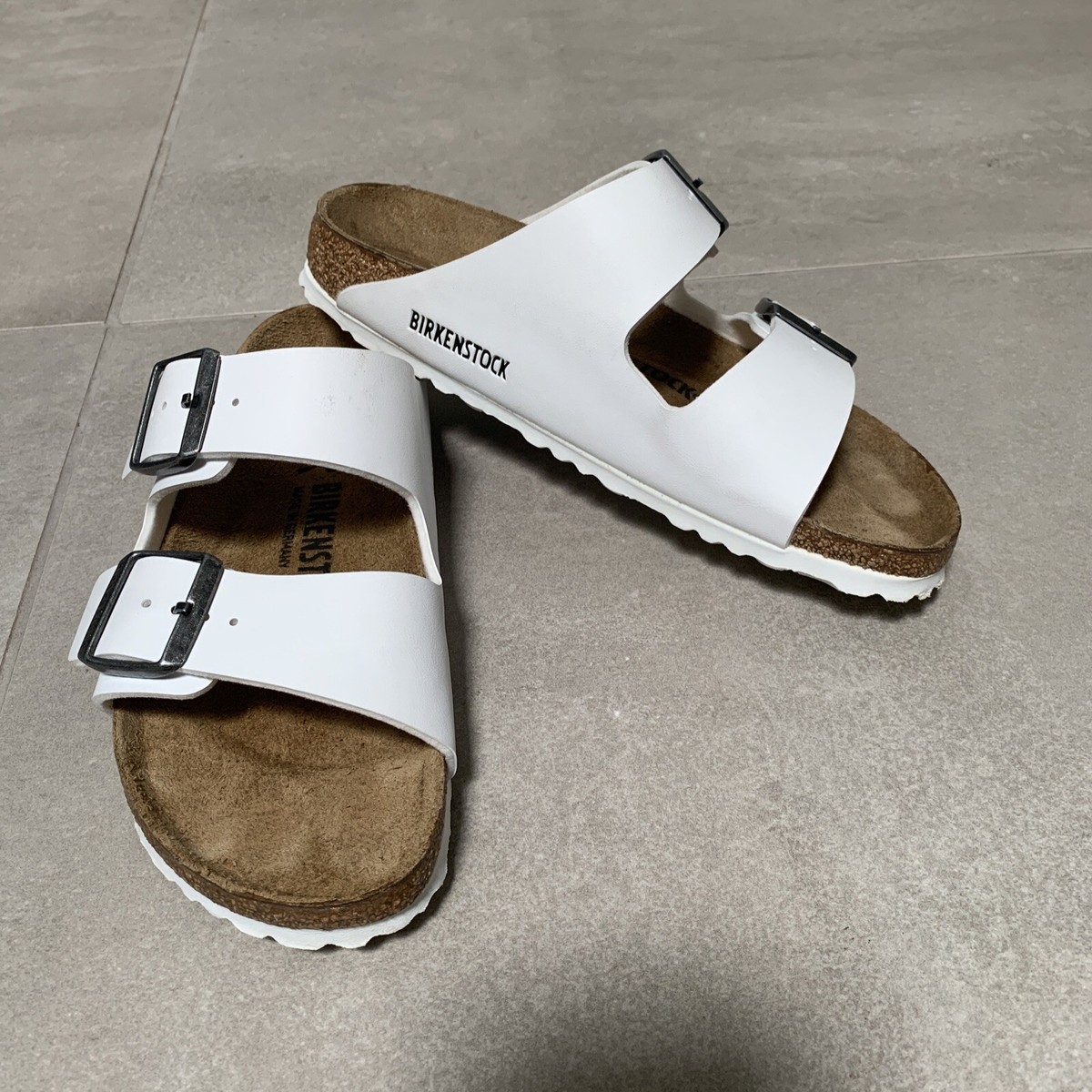 Birkenstock Arizona Birko-Flor Sandal, White, Size 37 EU 6 