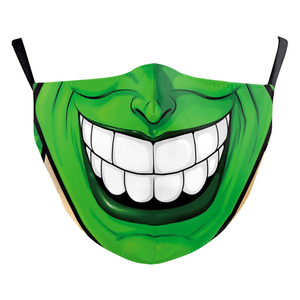 Adult Protective Facemasks 3D Skull Monster Joker Halloween Cosplay Mouth Masks - Image 2 of 4