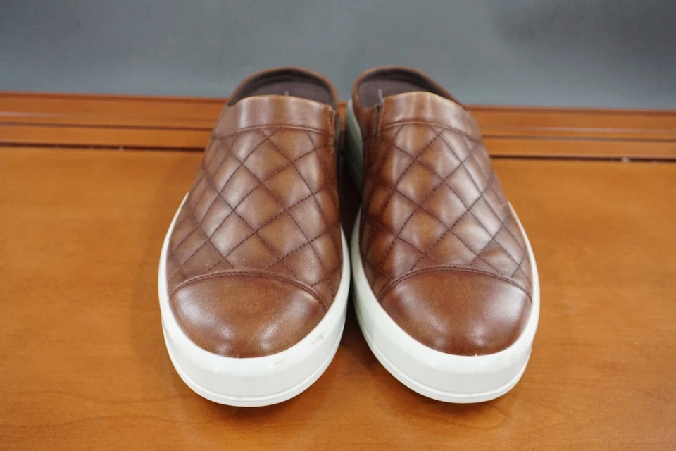 Ecco Soft 9 II Quilted Mule Shoes Womens 11.5 Brown Leather Slip On Casual Clog - Image 2 of 4