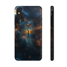 Tough Phone Cases | Space Firefly Bug Design | iPhone X, 11, 12, 13, 14, 15