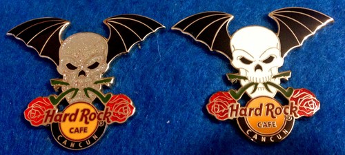 PROTOTYPE CANCUN NIGHT OF THE DEAD BAT WINGS SKULL & ROSES Hard Rock Cafe PIN LE