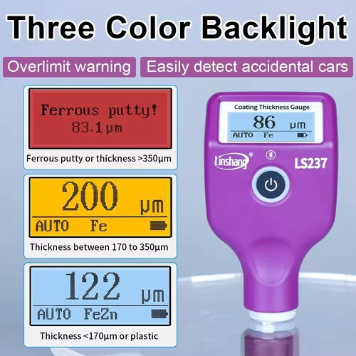 LS237 Car Paint Checker Detector Film Tester Meter Coating Thickness Gauge - Picture 10 of 14