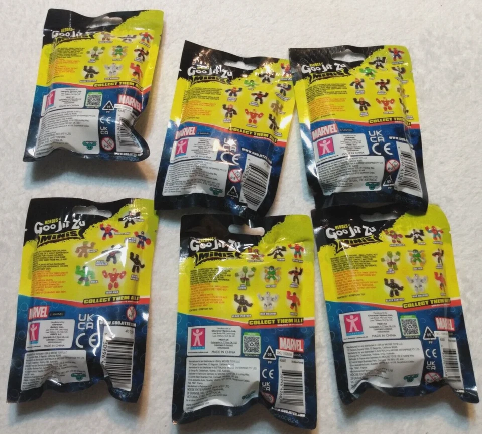 Goo Jit Zu Minis Marvel Lote Doc Ock Spider-Man Lagarto Iron Man Groot Cap América Foto 2 de 4
