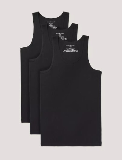 3 TOMMY HILFIGER RIBBED TANK TOP BLACK GRAY WHITE S M L XL XXL COTTON T-SHIRTS thumbnail 13