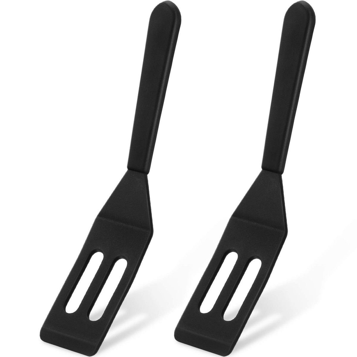 2-Piece Mini Silicone Spatula Set - Flexible Nonstick Brownie Server & Turner For Small Pans