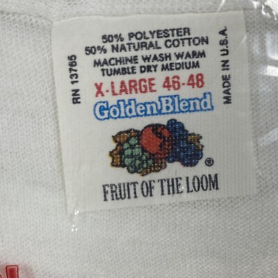 【USA製】FRUIT OF THE LOOM 80's　希少 デザイン XXL USA製】FRUIT OF THE LOOM 80´s 希少 デザイン XXL