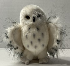 Douglas Plush Snowy Owl Realistic Stuffed Animal Toy 8" White Black