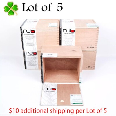 Lot of 5 Nub Cameroon 460 Empty Wood Cigar Box 6.25'' x 5'' x 4''
