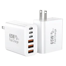 Cargador USB C de 65 W múltiples dispositivos, estación de carga tipo torre USB