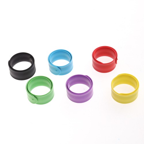 6 Pcs Kids Rainbow Bracelets Slap Bands Silicone Child Snap Friendship - 第 9/12 張圖片
