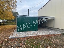 *Blechgarage 5,5x4,5x2,2m Überdachung in moosgrün verzinkte Konstruktion Carport