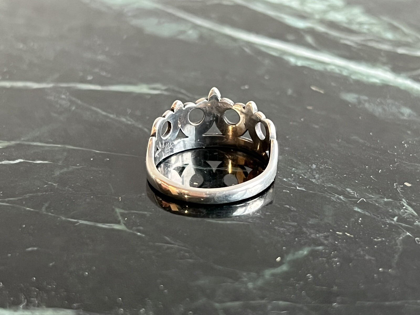 James Avery Sterling Silver Tiara Ring Size 8 3/4" Re… Gem