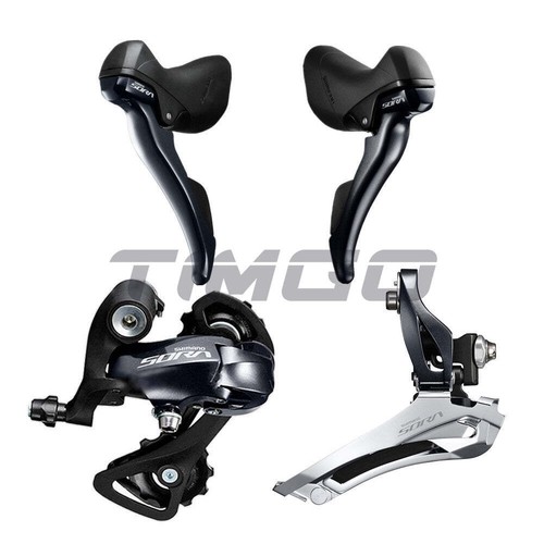 Shimano Sora R3000 Road 2×9 Speed GroupSet FD-R3000 RD-R3000 Derailleur ST-R3000 - Picture 14 of 14