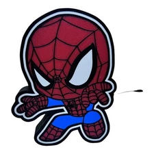 Table top  light box Chibi Spiderman USB connector 10 inches round PLA Filament