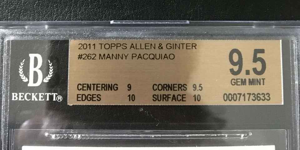 Manny Pacquiao card Topps ALLEN & GINTER's Octuple Champ BGS 9.5 GEM MINT! 🔥 - Image 4 of 4