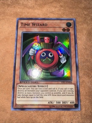   YUGIOH Time Wizard STP1-EN008 SUPER RARE SPEED DUEL NEAR MINT  