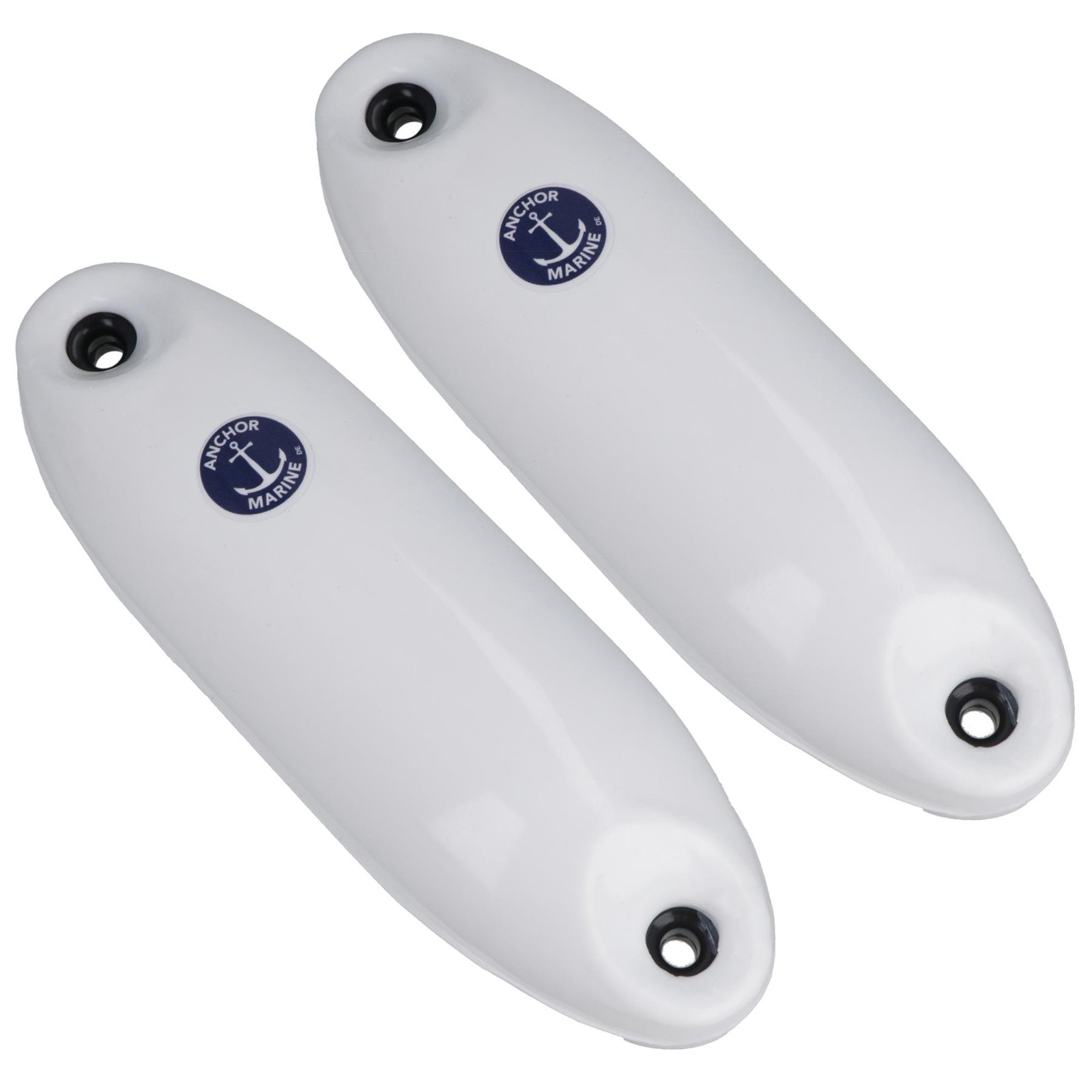 Boat Fender White Anchor Marine 2pk 8cm x 27cm Yacht Bumper Mooring Buoy