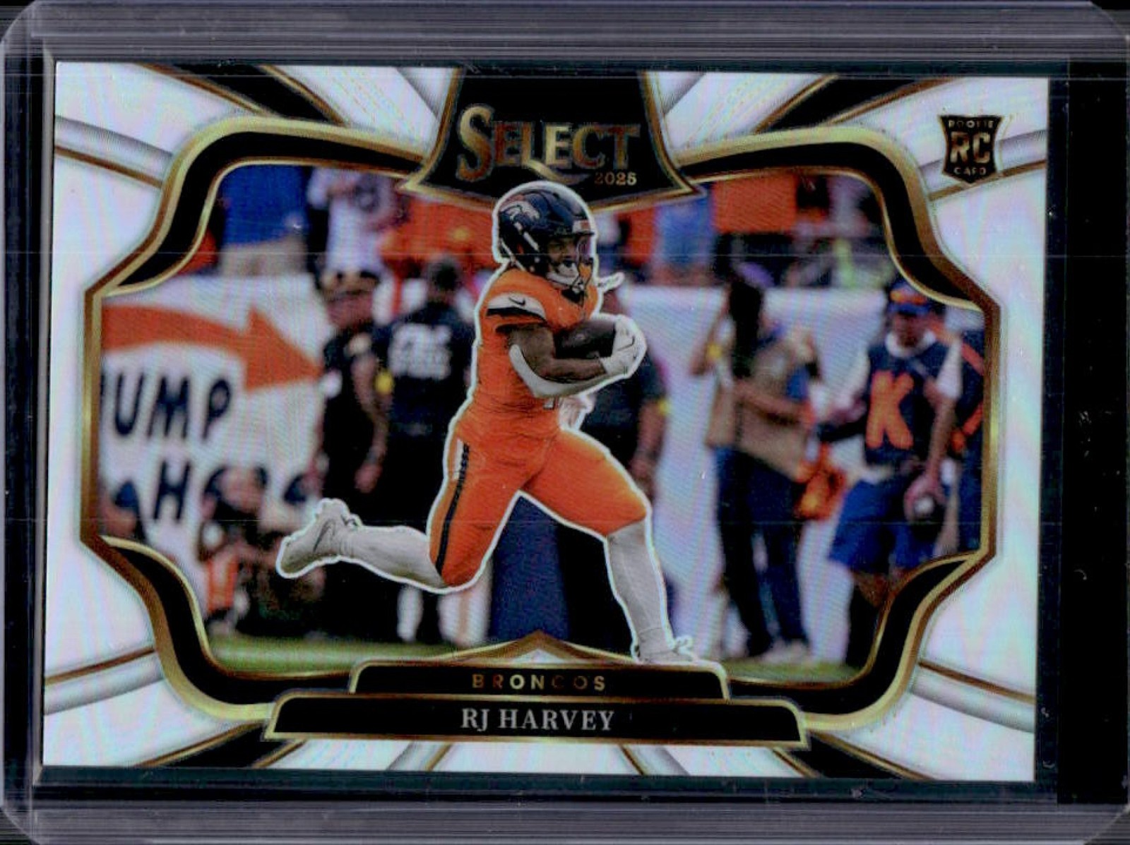 2025 Panini Select RJ Harvey Field Level RC Silver Prizm Rookie #410 Broncos