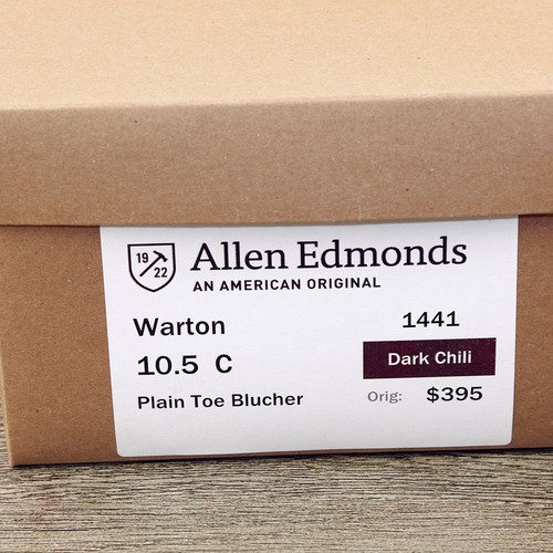 Allen Edmonds Warton Vibram 10,5 C (passt auch 10 E) Dark Chili * mit Bäumen - Bild 11 von 13
