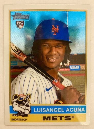 2025 Topps Heritage #274 LUISANGEL ACUNA Chrome Rookie Card RC Mets SP