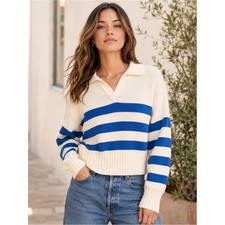 Pistola Arlo Polo Sweater XS Stripe 100% Cott...