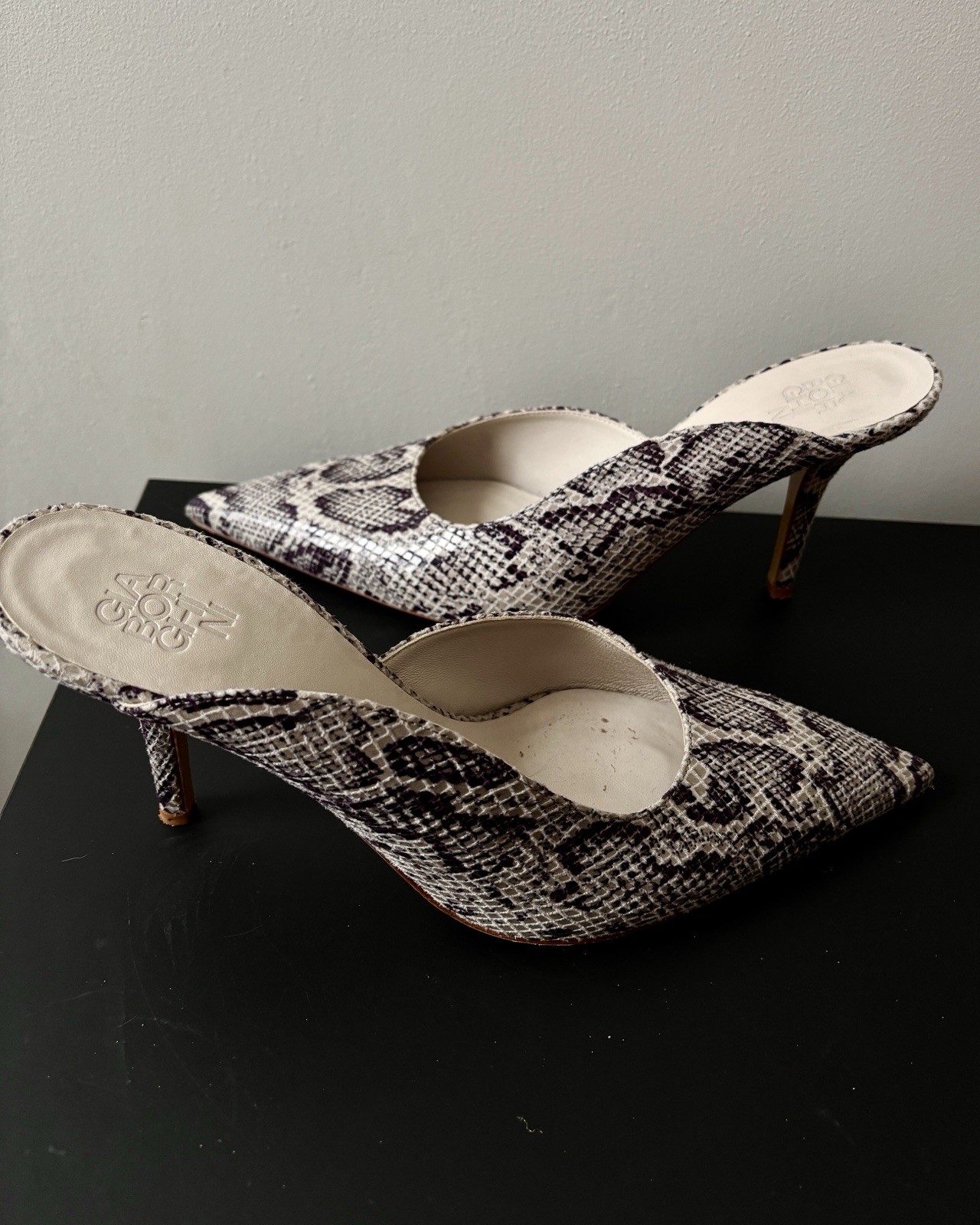 GiaBorghini Abella Python Print Pointed Toe High … - image 15