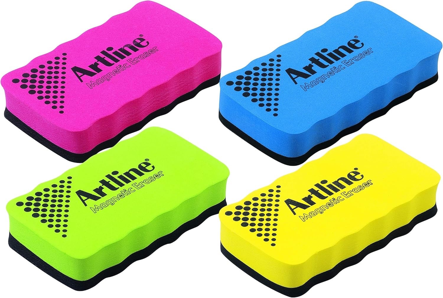 All 4 x Artline Drywipe Whiteboard Eraser Magnetic for Magnetic Boards