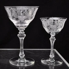 Tiffin Love Lace Elegant Tall Champagne and Liquor Cocktail