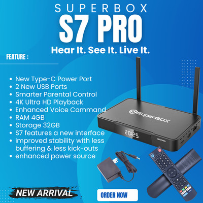 SUPERBOX S7 PRO Android TV Box   4K Streaming Media Player   Ships Fast