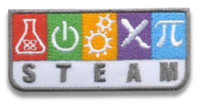 Boy Girl Science Technology Engineering Art Math STEAM Fun Patches Badge SCOUT