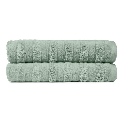 Sheraton Luxury Mason Spa Cloud Bath Sheet 2 Pack Sage Green - Picture 1 of 3