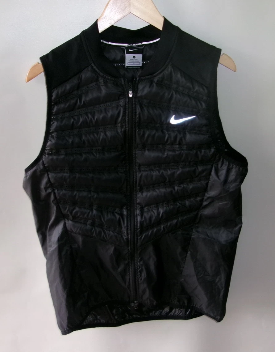 Nike Men’s Aeroloft 800 Down Puffer Vest Large Black Running Insulated Zip
Opens in a new window or