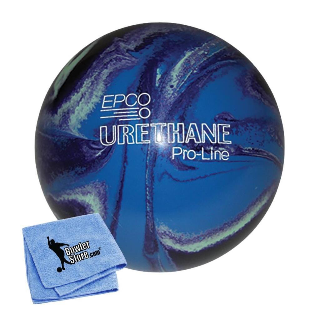 EPCO Candlepin Bowling Ball- Urethane - Purple, Blue & Mint 