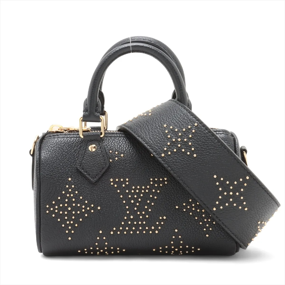 Louis Vuitton Monogram Empreinte Nano Speedy M46745 Black There was an RFID resp