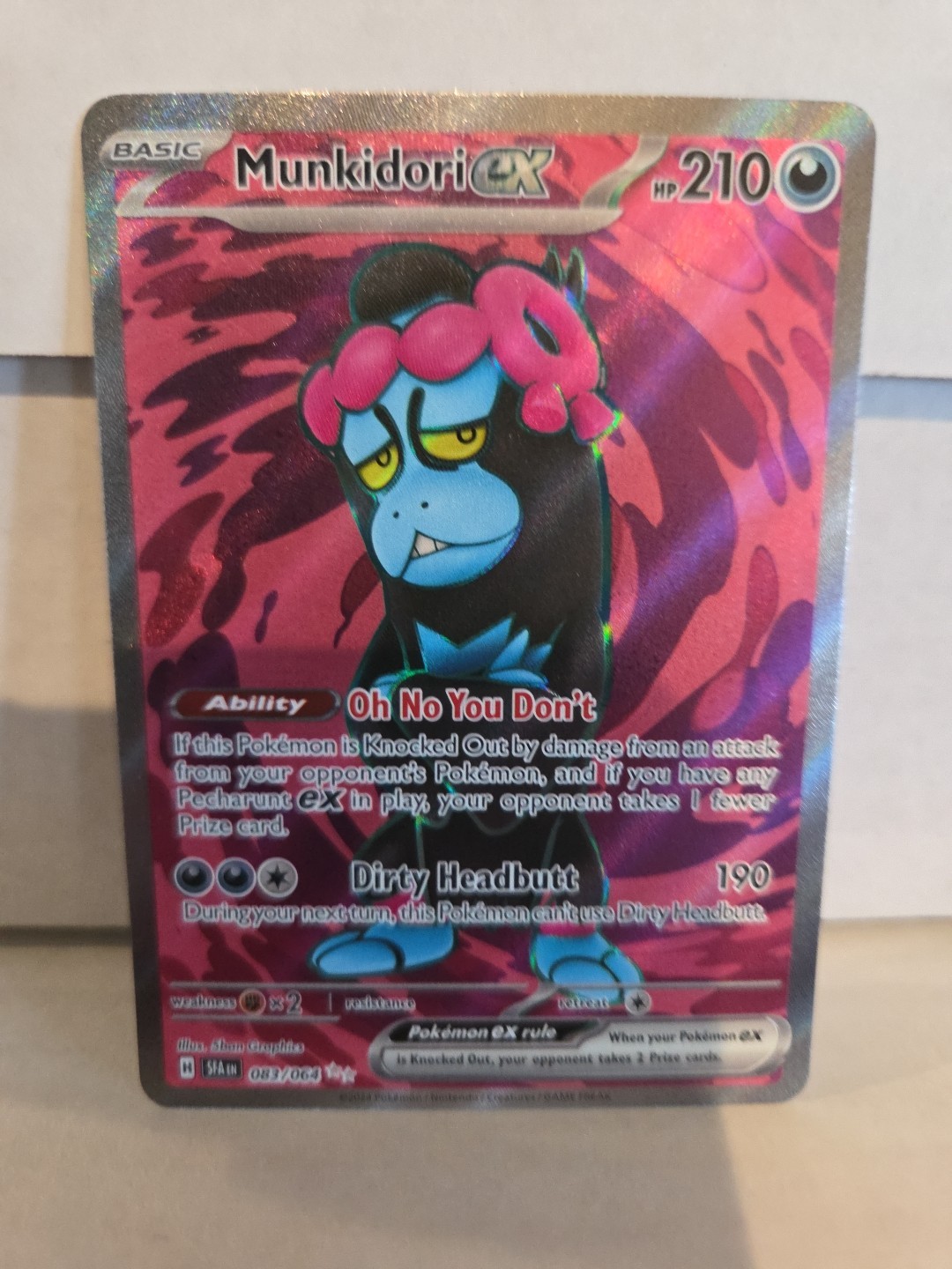 Pokémon TCG Munkidori EX 083/064 Shrouded Fable Full Art Ultra Rare