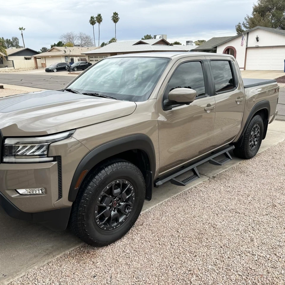 Fit 2005-2025 Nissan Frontier Crew 3" Running Board Side Step Drop Nerf Bar BCKA Foto 4 de 4