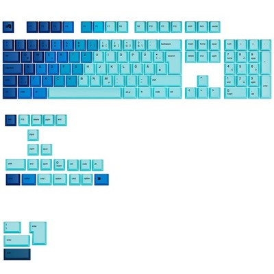 Glorious GPBT Gradient Keycaps, ISO Layout (DE), PBT, Dye-Sub - Ocean
