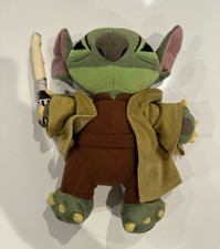 Disney Parks Exclusive Ed. Star Wars Stitch Yoda Jedi 10  Plush- Peeling Saber 