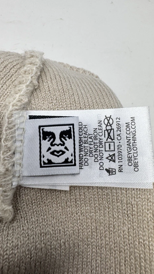 Obey 男式 Lowercase Beanie 银色 灰色 / OSFA — 第 3/4 张图片