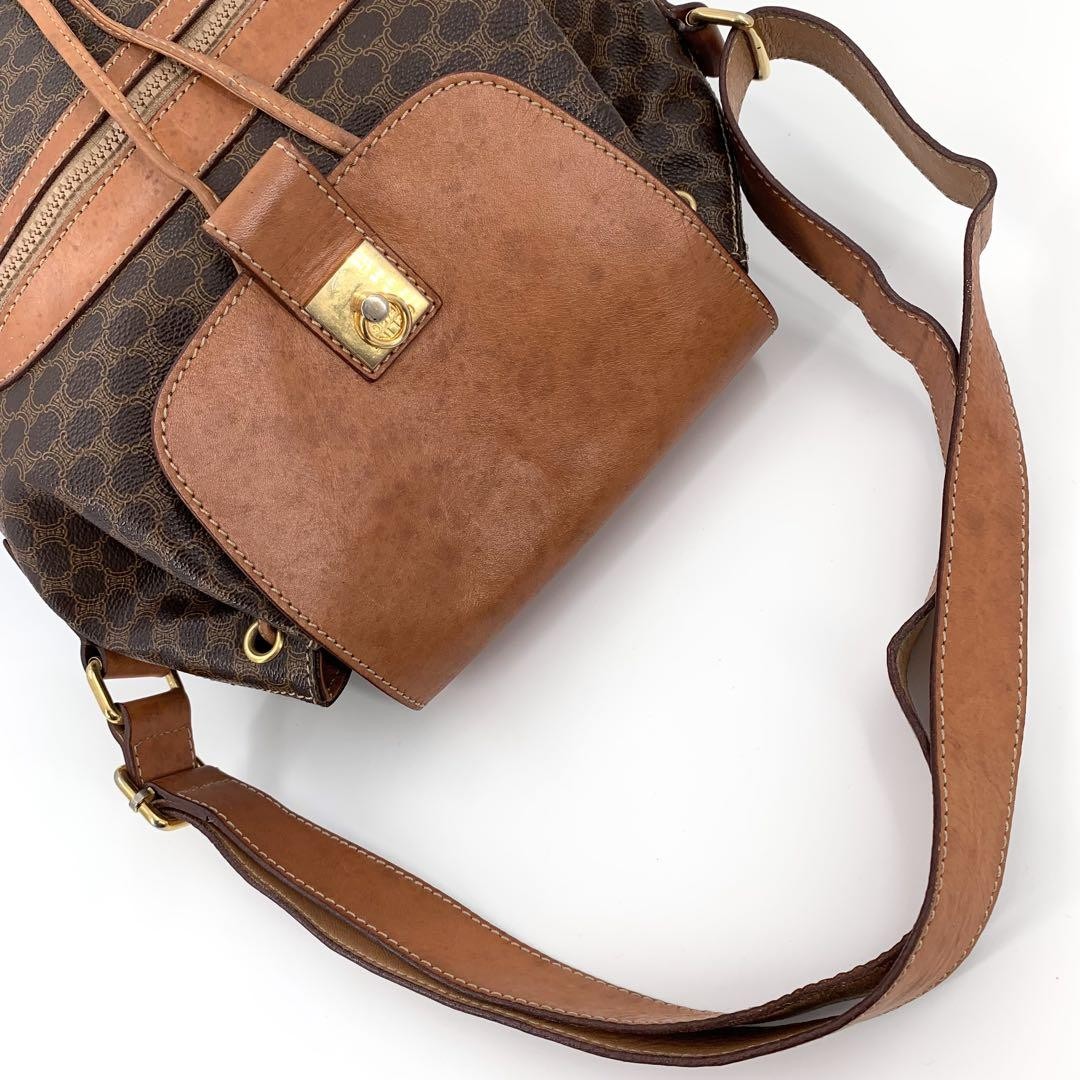 CELINE Macadam Triomphe Drawstring Shoulder Bag B… - image 7