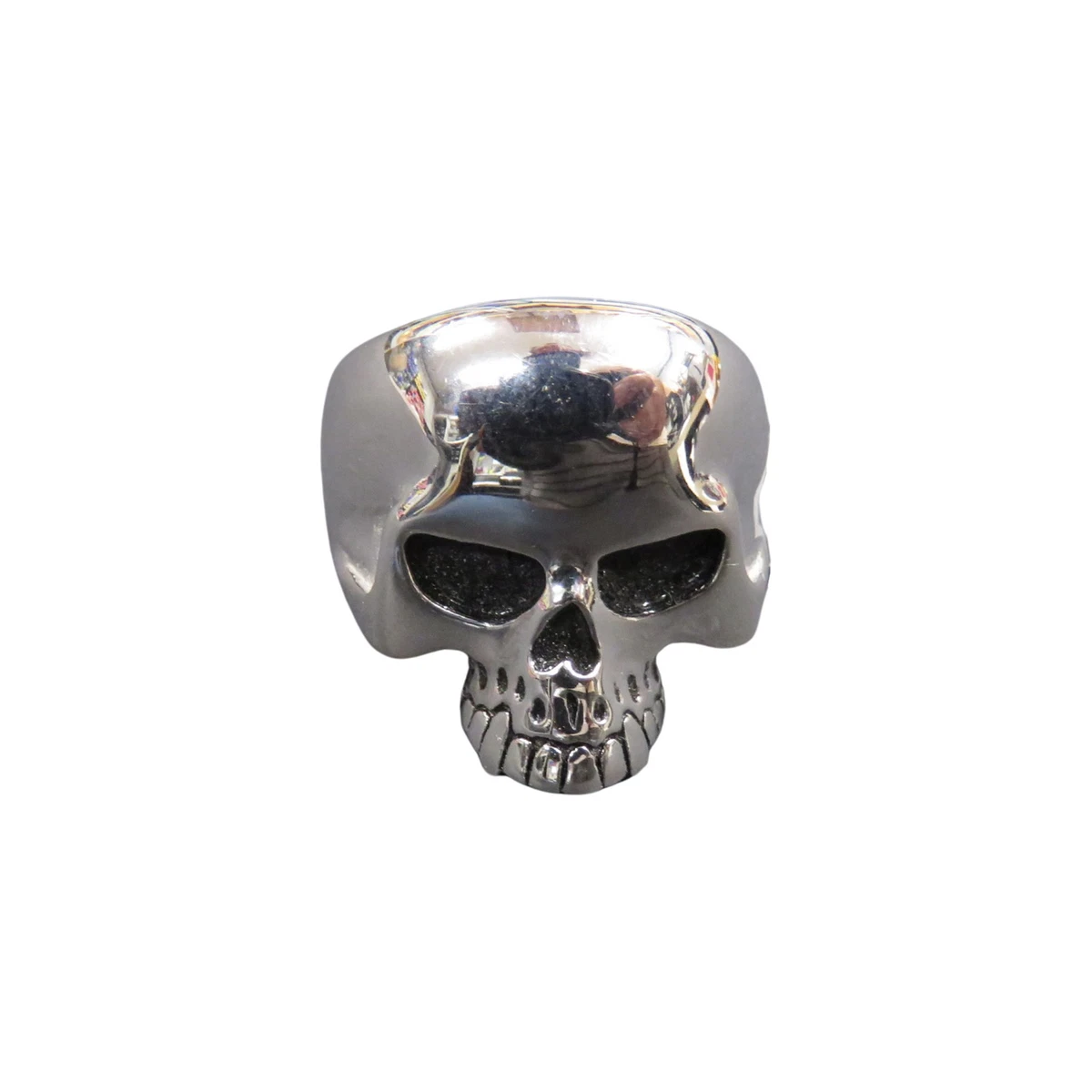 Anello Biker Uomo Teschio E Croce In Acciaio Inox 316L - LINSION 6B001