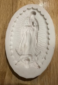 Our Lady of Guadalupe Virgin Mary 5” handmade silicone mold for crafts 