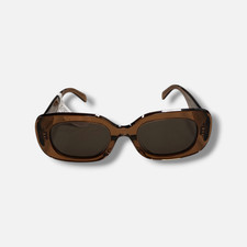 Celine Women's CL40287U Brown Rectangular Sunglasses 51-21-140